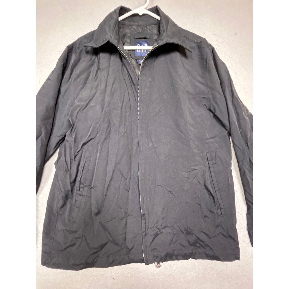 GAP Harrington Jacket Nylon Cotton Blend Black Size Medium Mens